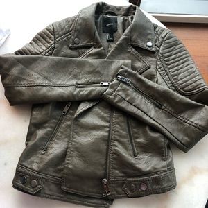 Olive biker jacket